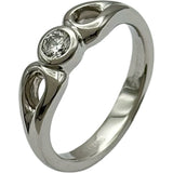 ティファニー TIFFANY＆CO ダブルオープンティアドロップリング プラチナ Pt950 ダイヤモンド ジュエリー