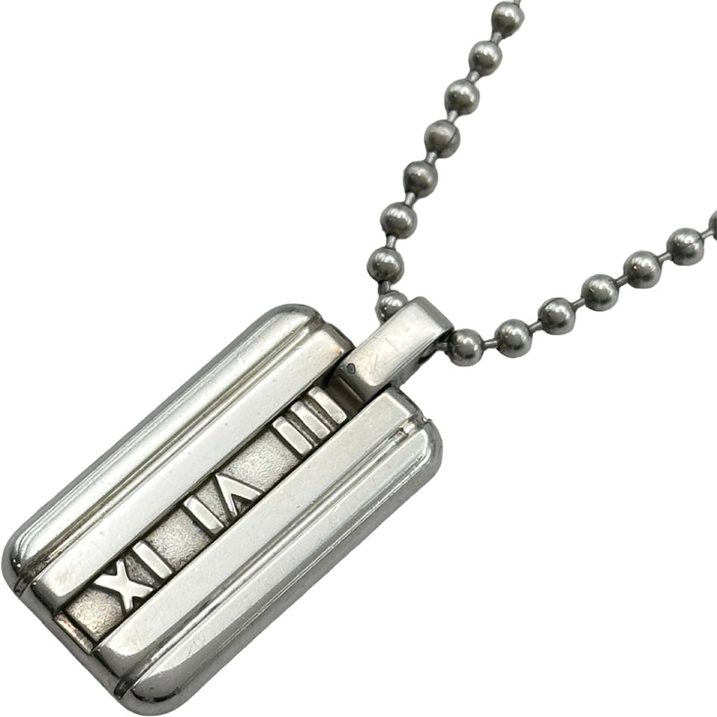 美品✨️　ティファニー　ネックレス　アトラス　プレート　925 シルバー ティファニー TIFFANY＆CO アトラスプレートネックレス シルバー 925