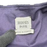 エルメス HERMES シェーヌダンクルパイル半袖シャツ ネイビー コットン レディース 半袖シャツ