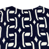 エルメス HERMES シェーヌダンクルパイル半袖シャツ ネイビー コットン レディース 半袖シャツ