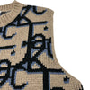 クリスチャン・ディオール Christian Dior ×Cactus Jack 総柄カシミヤニットベスト 283M654AT357 ベージュ カシミヤ メンズ ニット