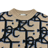クリスチャン・ディオール Christian Dior ×Cactus Jack 総柄カシミヤニットベスト 283M654AT357 ベージュ カシミヤ メンズ ニット