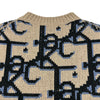 クリスチャン・ディオール Christian Dior ×Cactus Jack 総柄カシミヤニットベスト 283M654AT357 ベージュ カシミヤ メンズ ニット