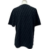 フェンディ FENDI FF総柄エンボス半袖Tシャツ FY0936 ブラック コットン メンズ 半袖Ｔシャツ