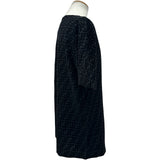 フェンディ FENDI FF総柄エンボス半袖Tシャツ FY0936 ブラック コットン メンズ 半袖Ｔシャツ