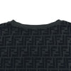フェンディ FENDI FF総柄エンボス半袖Tシャツ FY0936 ブラック コットン メンズ 半袖Ｔシャツ