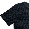 フェンディ FENDI FF総柄エンボス半袖Tシャツ FY0936 ブラック コットン メンズ 半袖Ｔシャツ