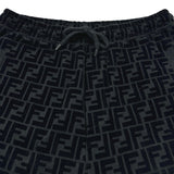 フェンディ FENDI FF総柄エンボスショートパンツ FB0689 ブラック コットン メンズ ショートパンツ