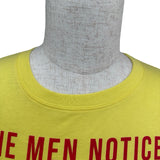グッチ GUCCI ロゴプリントTシャツ 615044 イエロー コットン メンズ 半袖Ｔシャツ