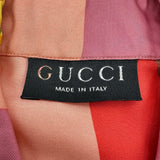 グッチ GUCCI 総柄シルクノースリーブシャツ オレンジ シルク レディース その他トップス
