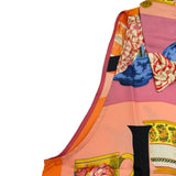 グッチ GUCCI 総柄シルクノースリーブシャツ オレンジ シルク レディース その他トップス