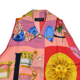 グッチ GUCCI 総柄シルクノースリーブシャツ オレンジ シルク レディース その他トップス