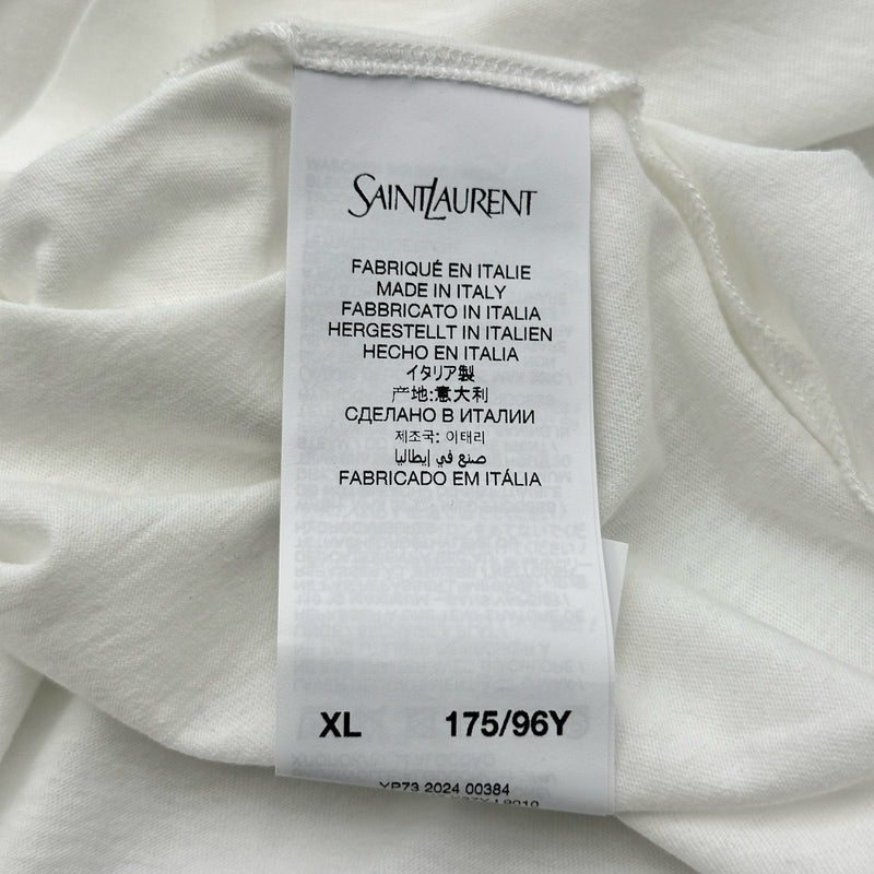 サンローラン SAINT LAURENT ロゴプリントTシャツ 917047 ホワイト