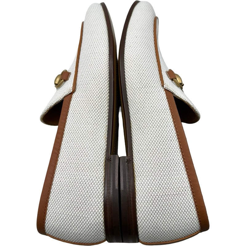 グッチ GUCCI ホースビットキャンバスローファー 430088 アイボリー キャンバス メンズ ローファー グッチ GUCCI ホースビットキャンバスローファー 430088 アイボリー