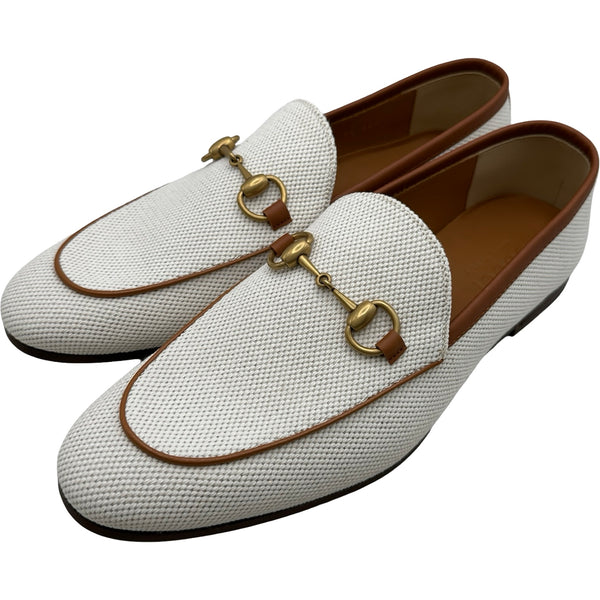 グッチ GUCCI ホースビットキャンバスローファー 430088 アイボリー