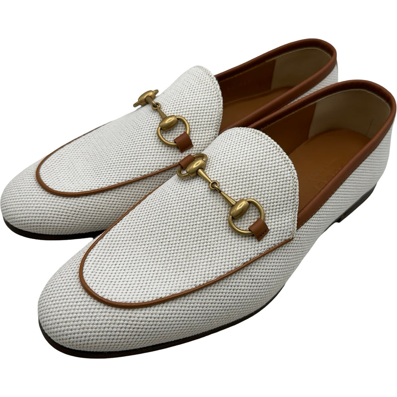 グッチ GUCCI ホースビットキャンバスローファー 430088 アイボリー