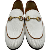 グッチ GUCCI ホースビットキャンバスローファー 430088 アイボリー キャンバス メンズ ローファー