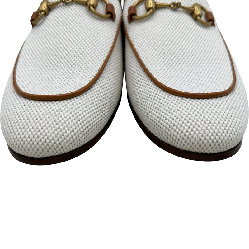 グッチ GUCCI ホースビットキャンバスローファー 430088 アイボリー