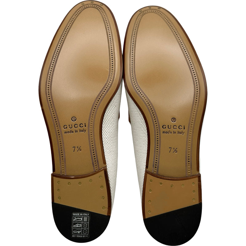 グッチ GUCCI ホースビットキャンバスローファー 430088 アイボリー