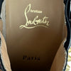 クリスチャン・ルブタン Christian louboutin レオパードスタッズ装飾スリッポン ブラック レザー レディース スリッポン