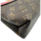 ルイ・ヴィトン LOUIS VUITTON サン・プラシード M43713 ブラウン/レッド モノグラム/レザー レディース ショルダーバッグ