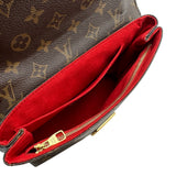 ルイ・ヴィトン LOUIS VUITTON サン・プラシード M43713 ブラウン/レッド モノグラム/レザー レディース ショルダーバッグ