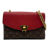 ルイ・ヴィトン LOUIS VUITTON サン・プラシード M43713 ブラウン/レッド モノグラム/レザー レディース ショルダーバッグ