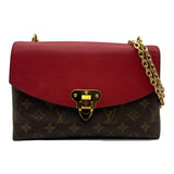 ルイ・ヴィトン LOUIS VUITTON サン・プラシード M43713 ブラウン/レッド モノグラム/レザー レディース ショルダーバッグ