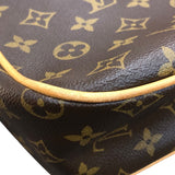 ルイ・ヴィトン LOUIS VUITTON ハドソンGM M40045 ブラウン ゴールド金具 モノグラム レディース ショルダーバッグ