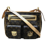 ルイ・ヴィトン LOUIS VUITTON ハドソンGM M40045 ブラウン ゴールド金具 モノグラム レディース ショルダーバッグ