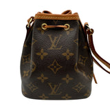 ルイ・ヴィトン LOUIS VUITTON ナノ・ノエ M41346 ブラウン モノグラム/レザー レディース ショルダーバッグ