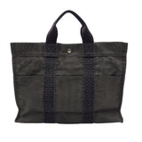 エルメス HERMES エールライントートMM グレー シルバー金具 ナイロンキャンバス レディース トートバッグ