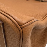 エルメス HERMES バーキン40 D刻印 ゴールド シルバー金具 トゴ メンズ ハンドバッグ