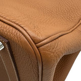 エルメス HERMES バーキン40 D刻印 ゴールド シルバー金具 トゴ メンズ ハンドバッグ