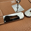 エルメス HERMES バーキン40 D刻印 ゴールド シルバー金具 トゴ メンズ ハンドバッグ