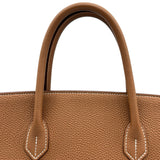 エルメス HERMES バーキン40 D刻印 ゴールド シルバー金具 トゴ メンズ ハンドバッグ