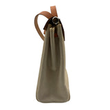 エルメス HERMES エールバッグMM □B刻 ベージュ/ゴールド ゴールド金具 トワル・レザー メンズ ショルダーバッグ