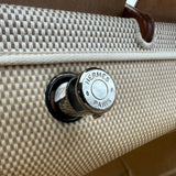 エルメス HERMES エールバッグMM □H刻 ベージュ/ゴールド トワル/レザー レディース ショルダーバッグ