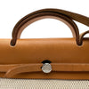 エルメス HERMES エールバッグMM □H刻 ベージュ/ゴールド トワル/レザー レディース ショルダーバッグ