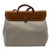 エルメス HERMES エールバッグMM □H刻 ベージュ/ゴールド トワル/レザー レディース ショルダーバッグ