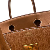 エルメス HERMES バーキン30 □G刻 ゴールド ゴールド金具 トゴ レディース ハンドバッグ