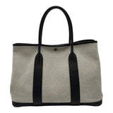 エルメス HERMES ガーデンパーティPM Z刻 エクリュ/ブラック トワル/ネゴンダ レディース トートバッグ