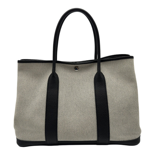 エルメス バッグ トート エルメス HERMES ガーデンパーティPM Z刻 エクリュ/ブラック トワル