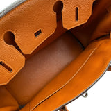 エルメス HERMES バーキン30 □H刻 オレンジ シルバー金具 トリヨン レディース ハンドバッグ