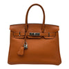 エルメス HERMES バーキン30 □H刻 オレンジ シルバー金具 トリヨン レディース ハンドバッグ