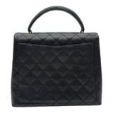 シャネル CHANEL トップハンドルバッグ A12397 7番台 ブラック ゴールド金具 キャビアスキン レディース ハンドバッグ