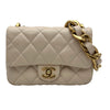シャネル CHANEL マトラッセ ミニフラップ バッグ AS3214 ベージュ ゴールド金具 ラムスキン レディース ショルダーバッグ