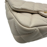 シャネル CHANEL マトラッセ ミニフラップ バッグ AS3214 ベージュ ゴールド金具 ラムスキン レディース ショルダーバッグ