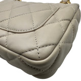 シャネル CHANEL マトラッセ ミニフラップ バッグ AS3214 ベージュ ゴールド金具 ラムスキン レディース ショルダーバッグ