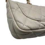 シャネル CHANEL マトラッセ ミニフラップ バッグ AS3214 ベージュ ゴールド金具 ラムスキン レディース ショルダーバッグ